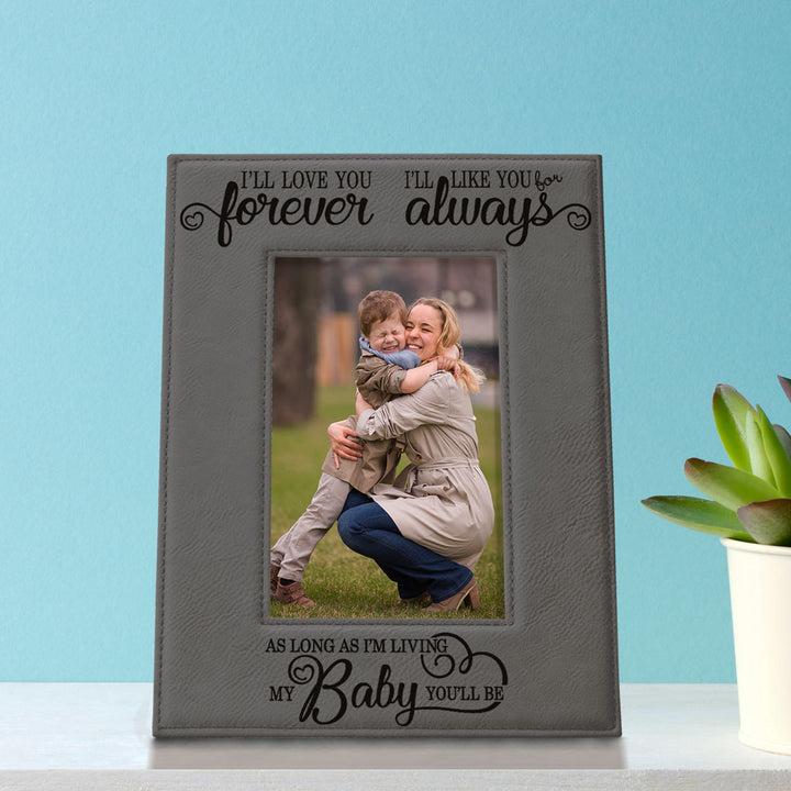 I Will Love You Forever, My Baby Leather Frame