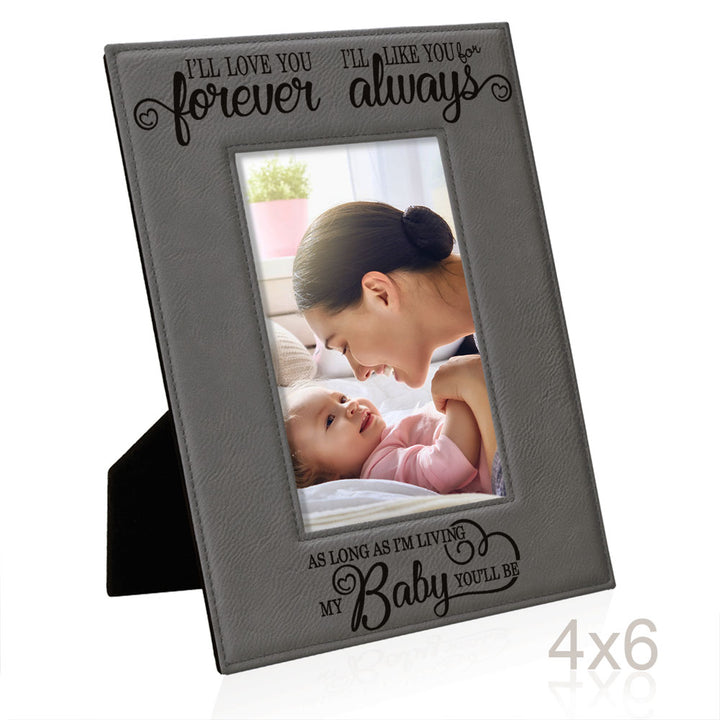 I Will Love You Forever, My Baby Leather Frame