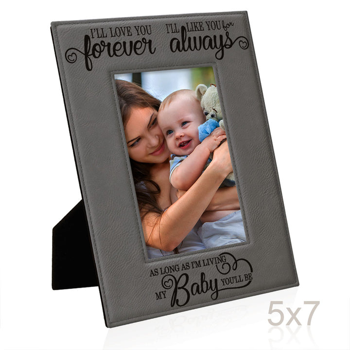 I Will Love You Forever, My Baby Leather Frame