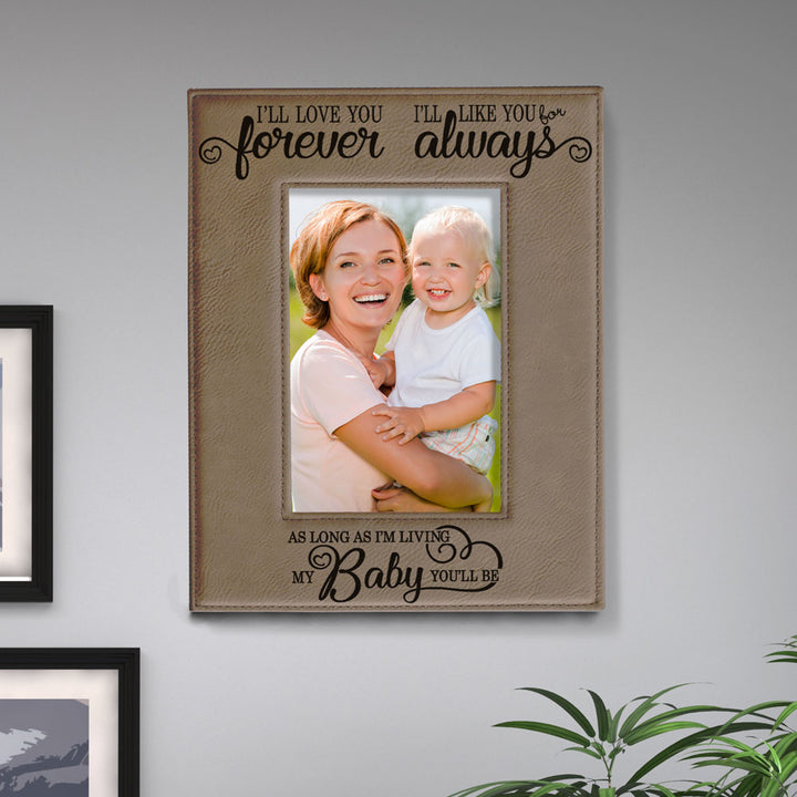 I Will Love You Forever, My Baby Leather Frame