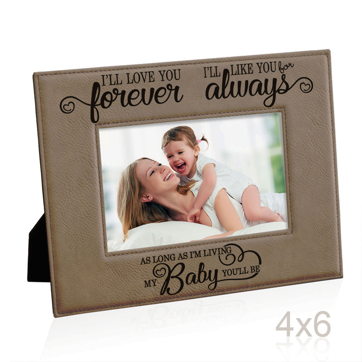 I Will Love You Forever, My Baby Leather Frame