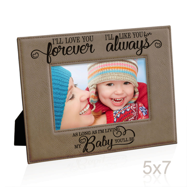 I Will Love You Forever, My Baby Leather Frame
