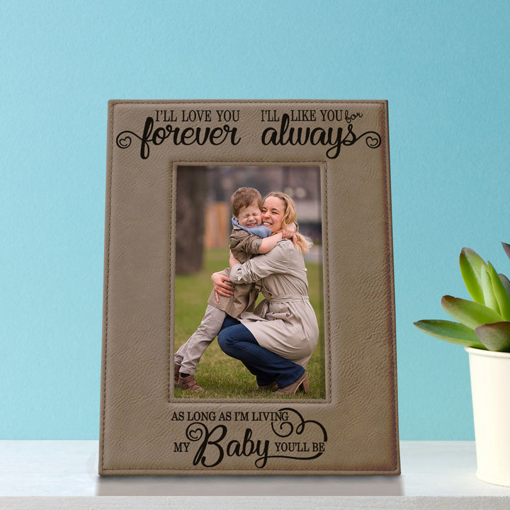 I Will Love You Forever, My Baby Leather Frame