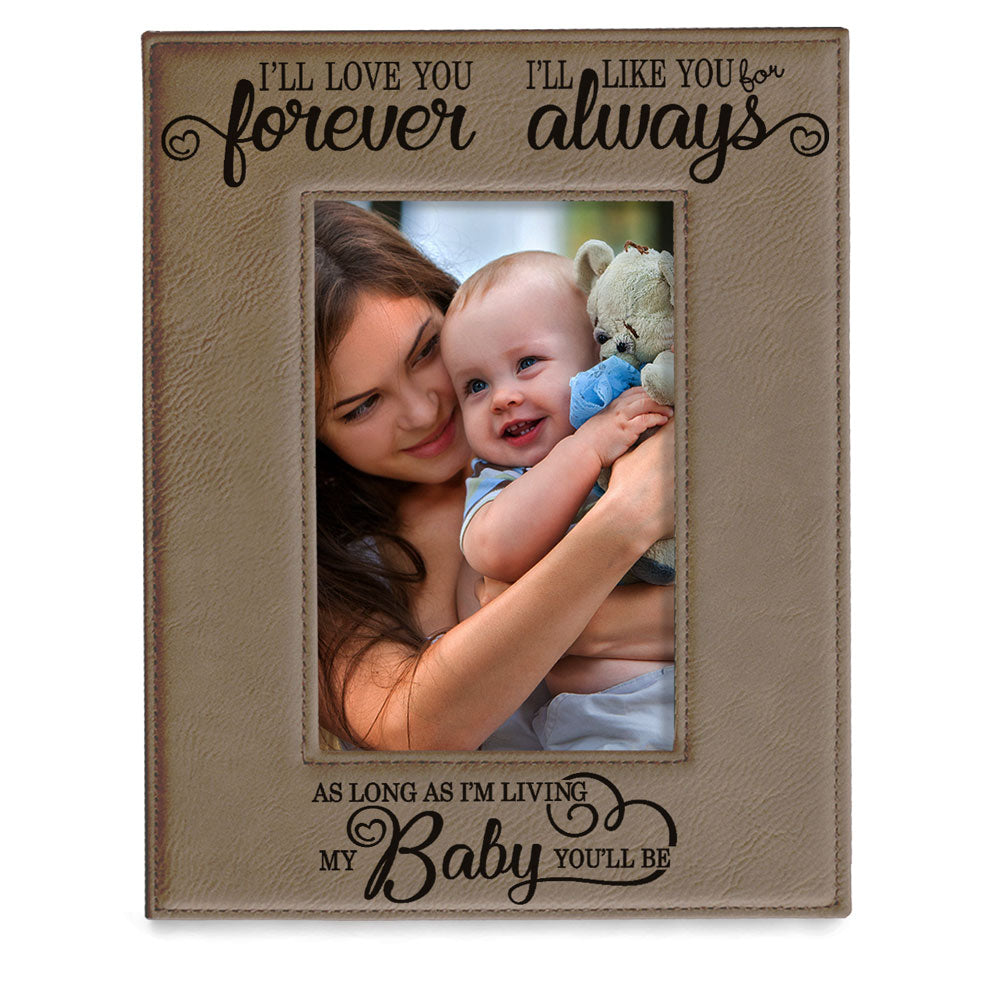 I Will Love You Forever, My Baby Leather Frame