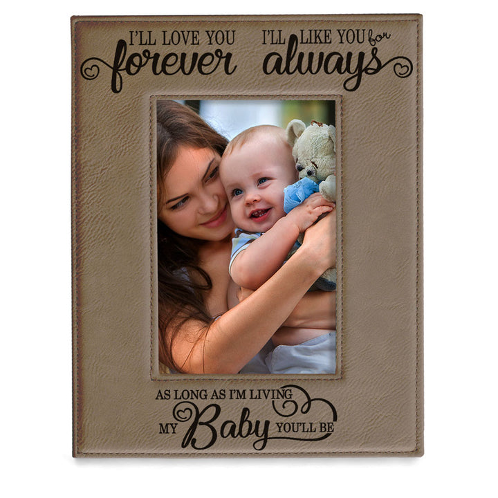 I Will Love You Forever, My Baby Leather Frame