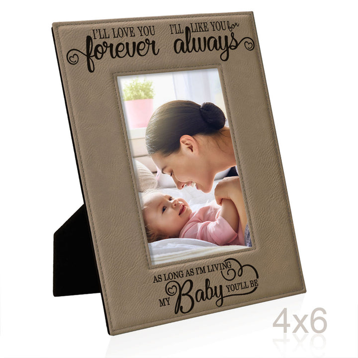 I Will Love You Forever, My Baby Leather Frame