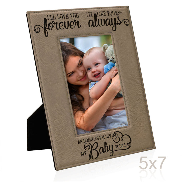 I Will Love You Forever, My Baby Leather Frame
