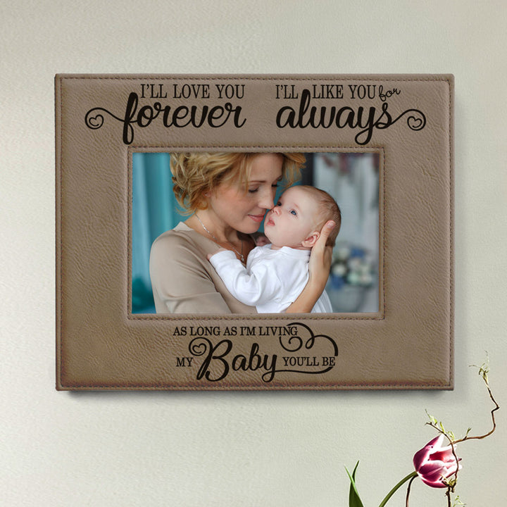 I Will Love You Forever, My Baby Leather Frame