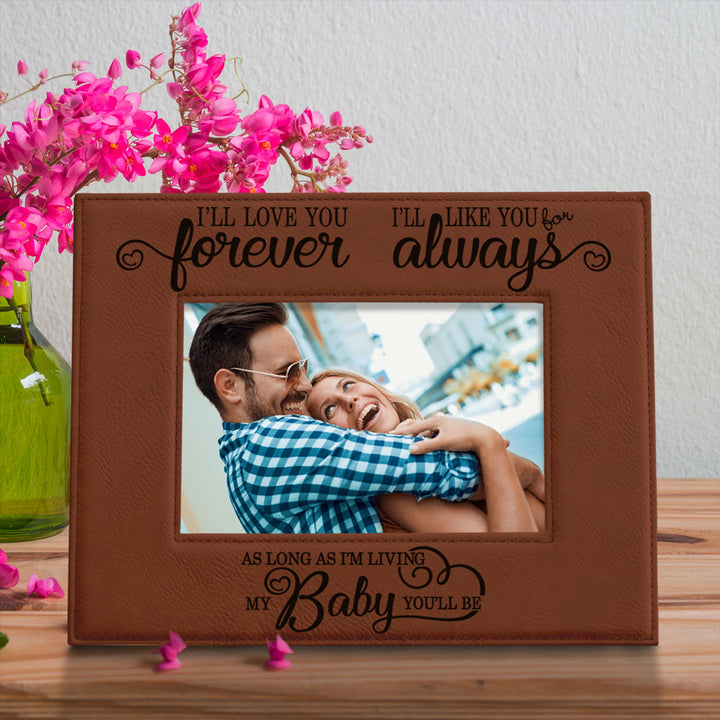I Will Love You Forever, My Baby Leather Frame