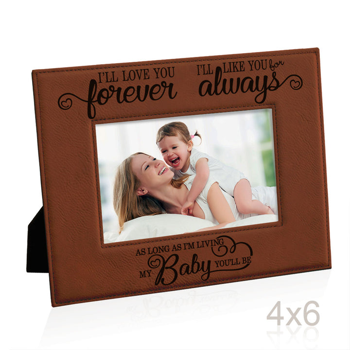 I Will Love You Forever, My Baby Leather Frame