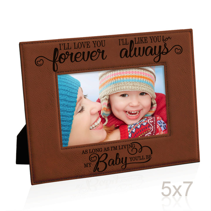 I Will Love You Forever, My Baby Leather Frame
