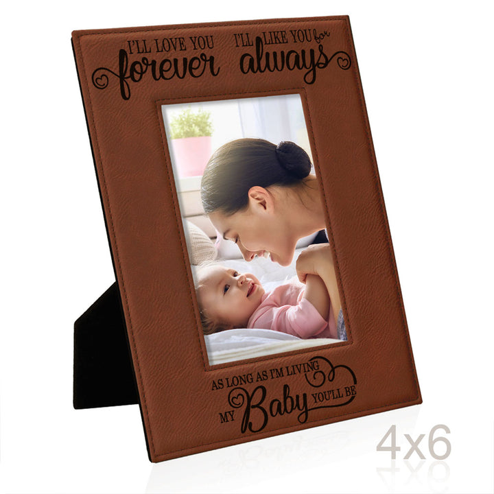 I Will Love You Forever, My Baby Leather Frame