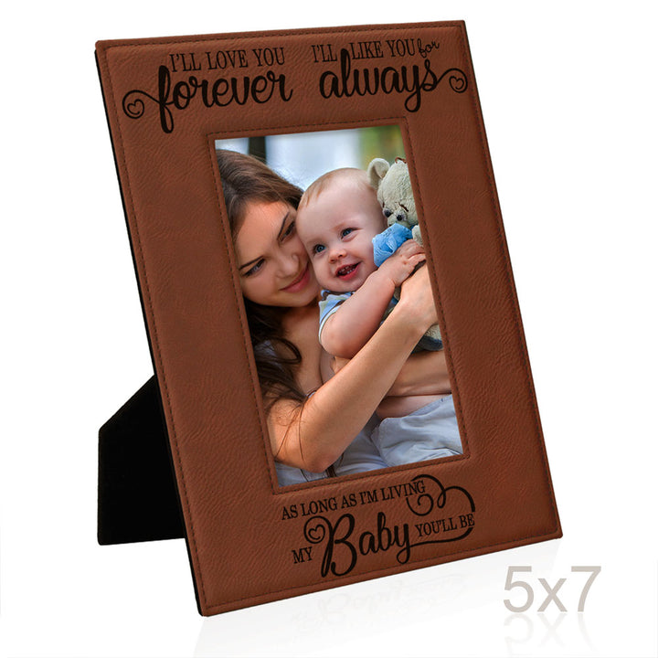 I Will Love You Forever, My Baby Leather Frame