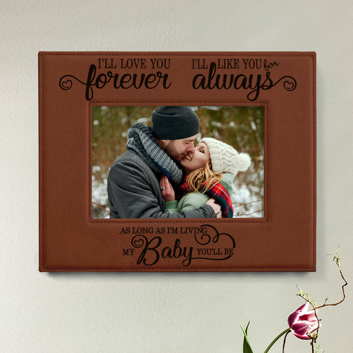 I Will Love You Forever, My Baby Leather Frame