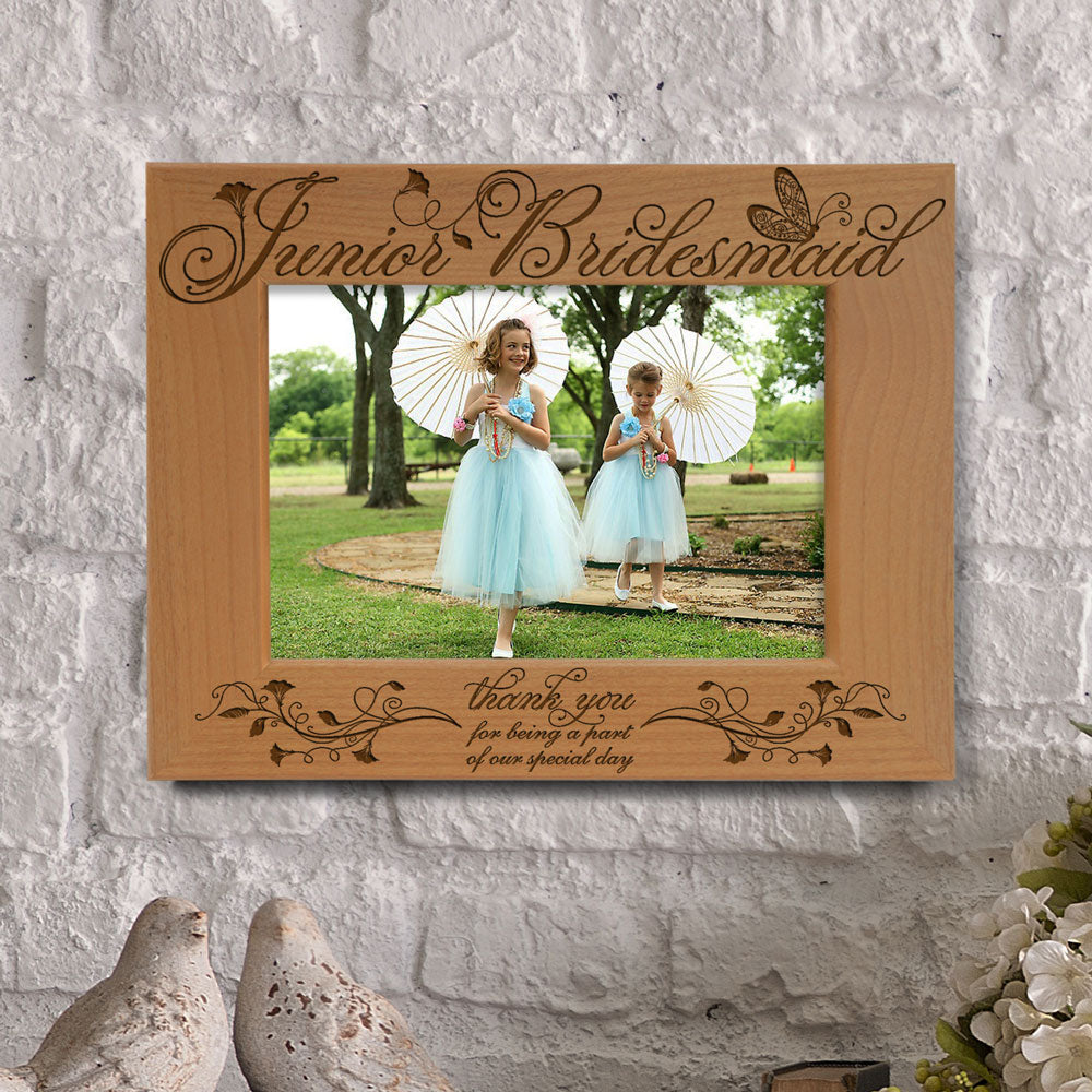 Junior Bridesmaid Wood Frame, Junior Groomsman Wood Frame