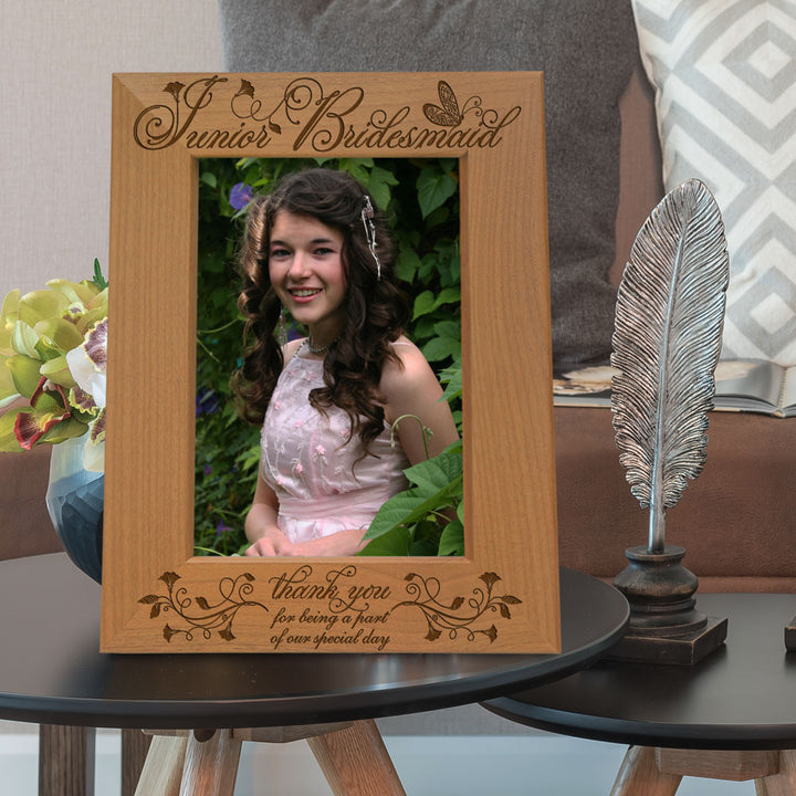 Junior Bridesmaid Wood Frame, Junior Groomsman Wood Frame