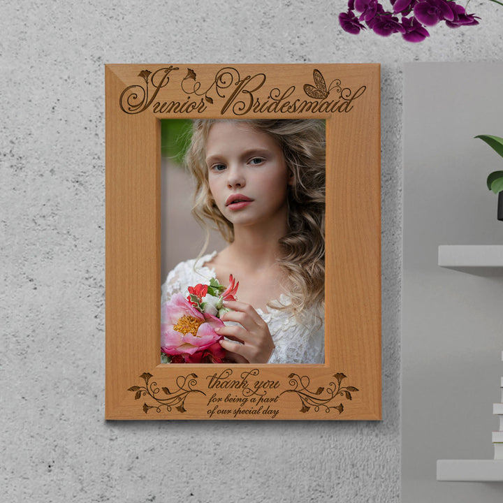 Junior Bridesmaid Wood Frame, Junior Groomsman Wood Frame