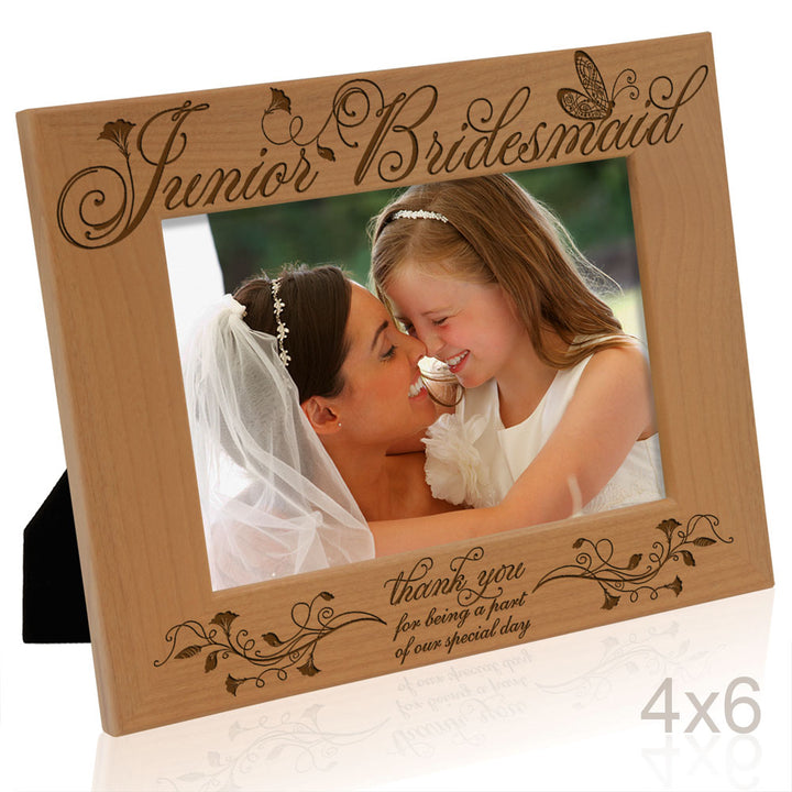 Junior Bridesmaid Wood Frame, Junior Groomsman Wood Frame