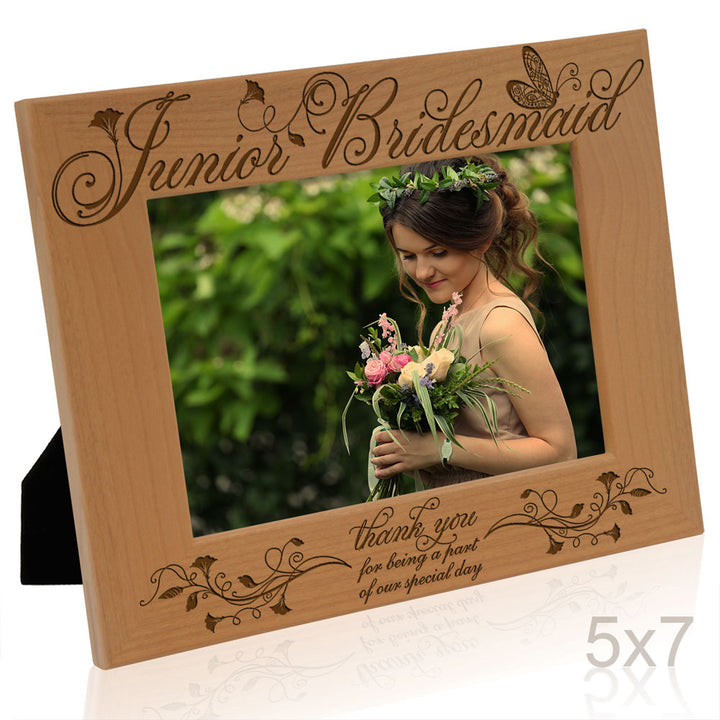 Junior Bridesmaid Wood Frame, Junior Groomsman Wood Frame