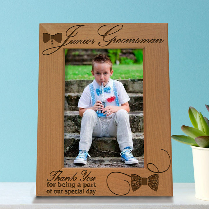 Junior Bridesmaid Wood Frame, Junior Groomsman Wood Frame