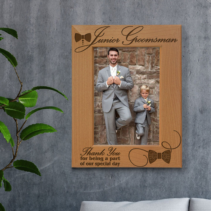 Junior Bridesmaid Wood Frame, Junior Groomsman Wood Frame