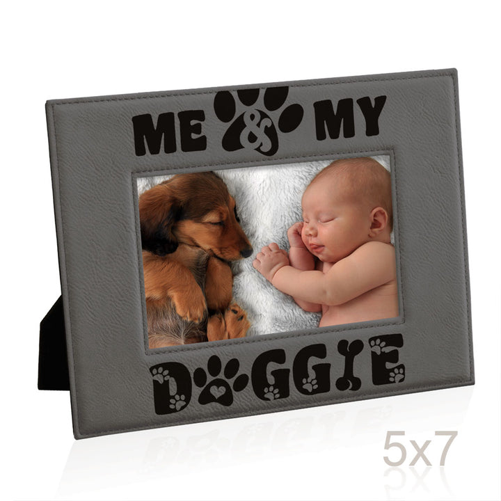 Me and My Doggie Leather Frame