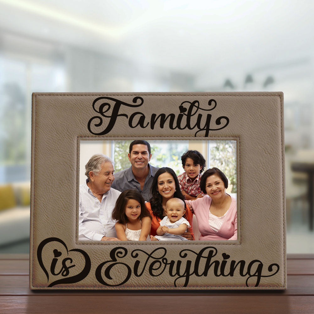 Family is Everything Leather Frame