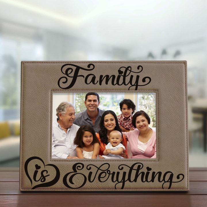 Family is Everything Leather Frame
