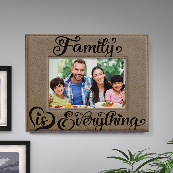 Family is Everything Leather Frame