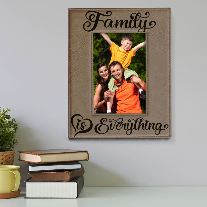 Family is Everything Leather Frame
