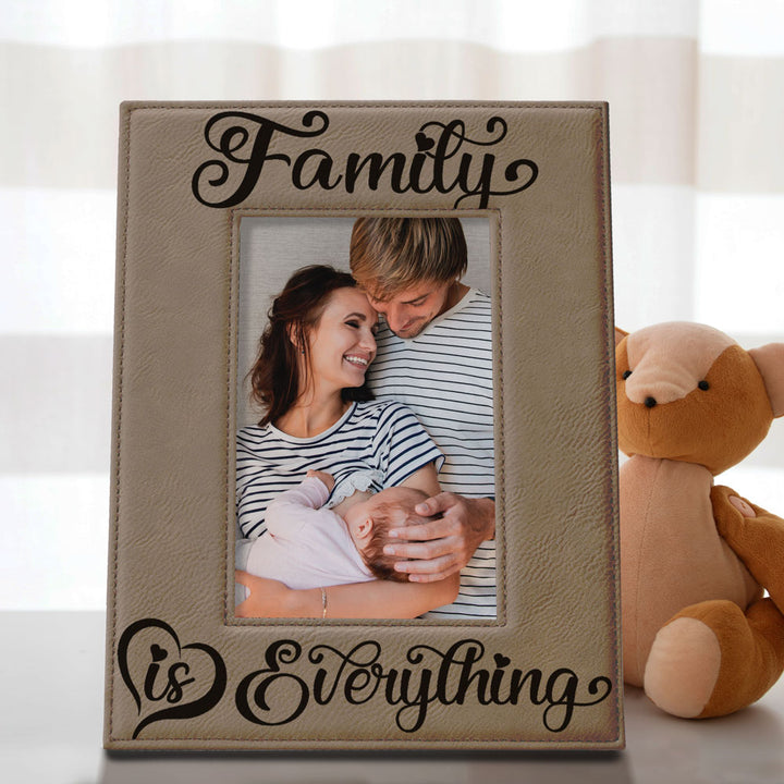 Family is Everything Leather Frame