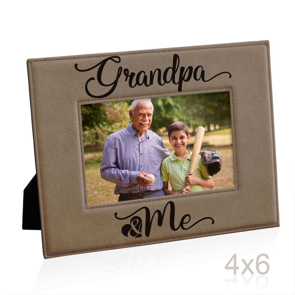Grandpa and Me Leather Frame