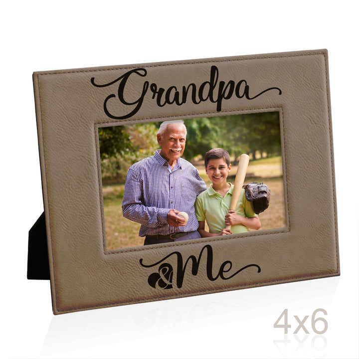 Grandpa and Me Leather Frame