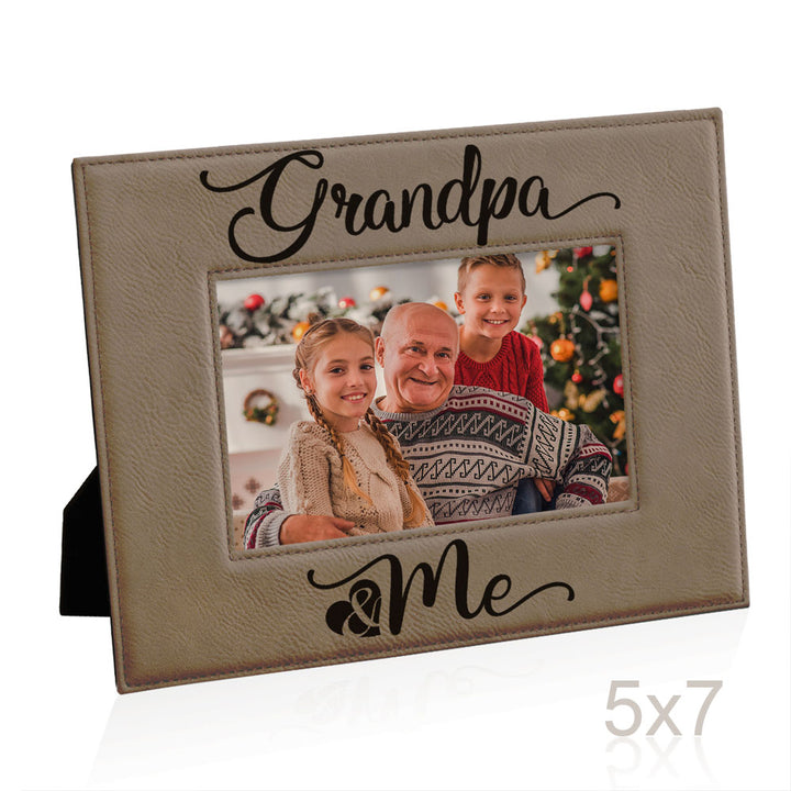Grandpa and Me Leather Frame