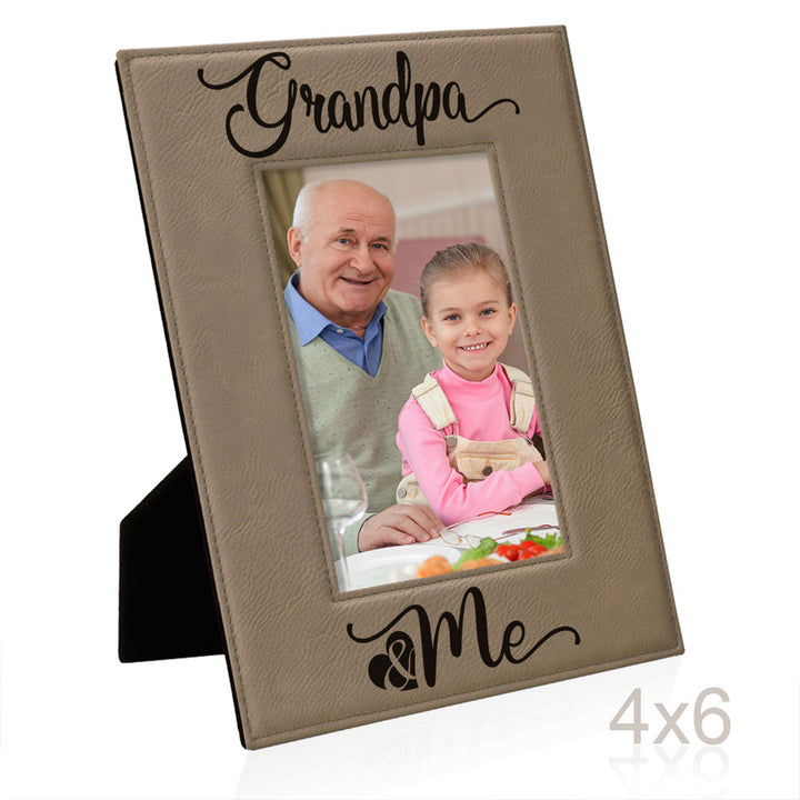 Grandpa and Me Leather Frame