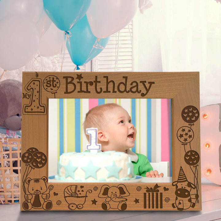 My First Birthday Wood Frame