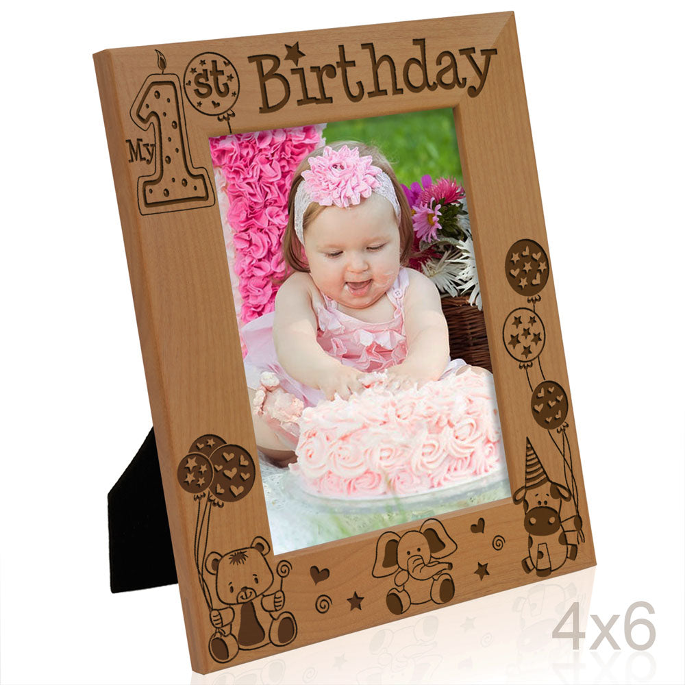 My First Birthday Wood Frame