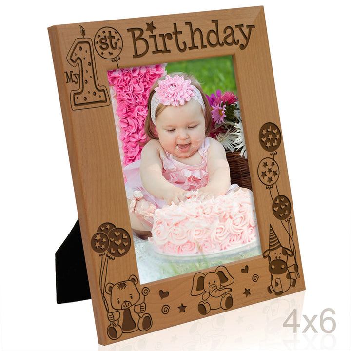 My First Birthday Wood Frame