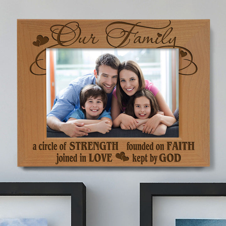 Our Family Circle Wood Frame