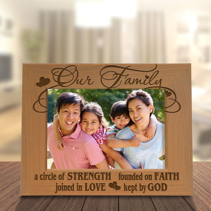 Our Family Circle Wood Frame