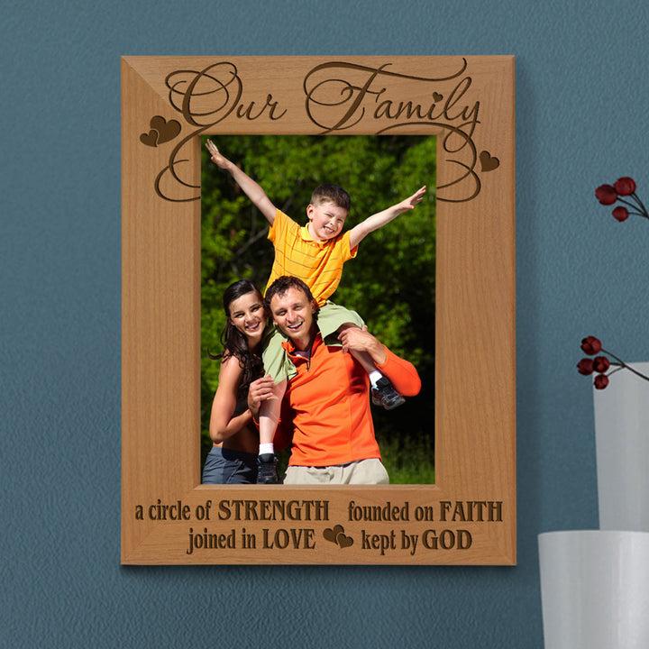 Our Family Circle Wood Frame