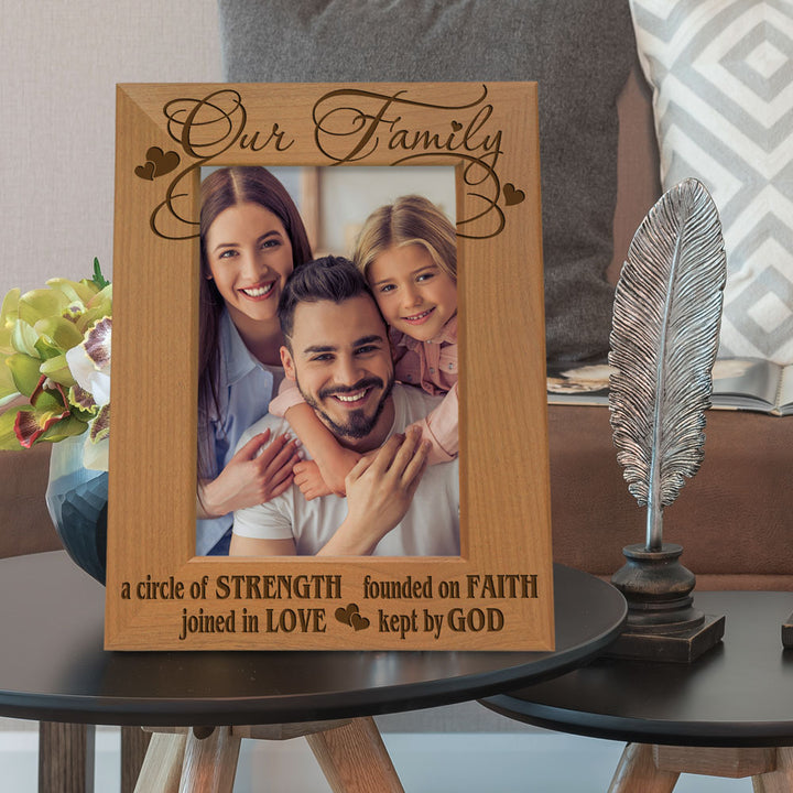 Our Family Circle Wood Frame