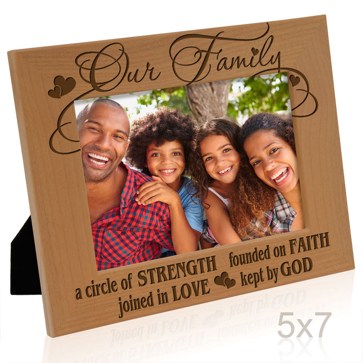 Our Family Circle Wood Frame