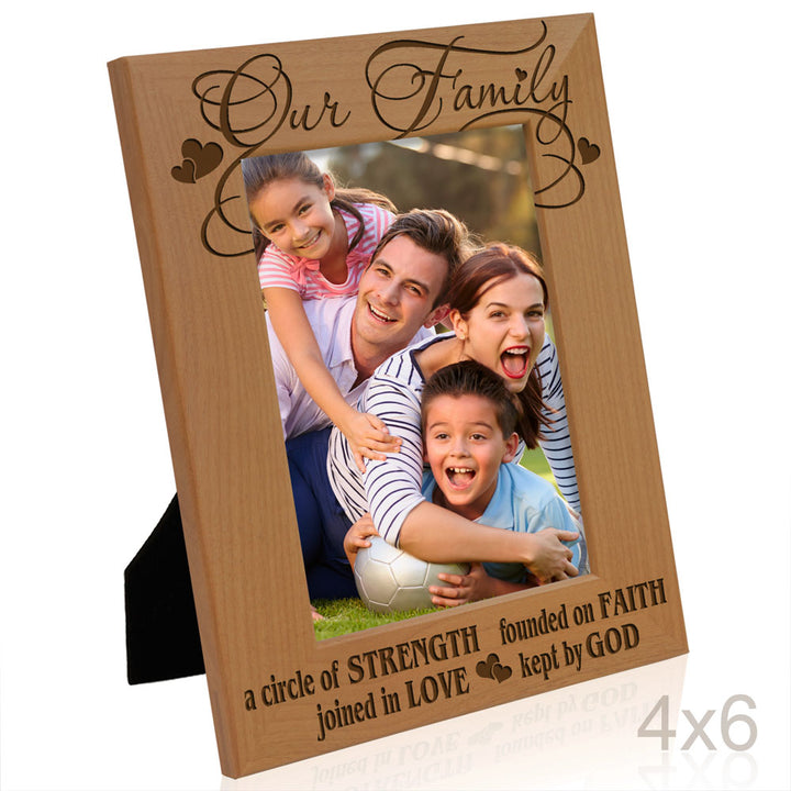 Our Family Circle Wood Frame