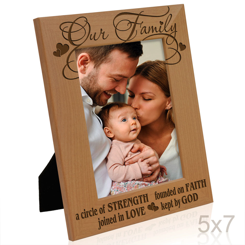 Our Family Circle Wood Frame
