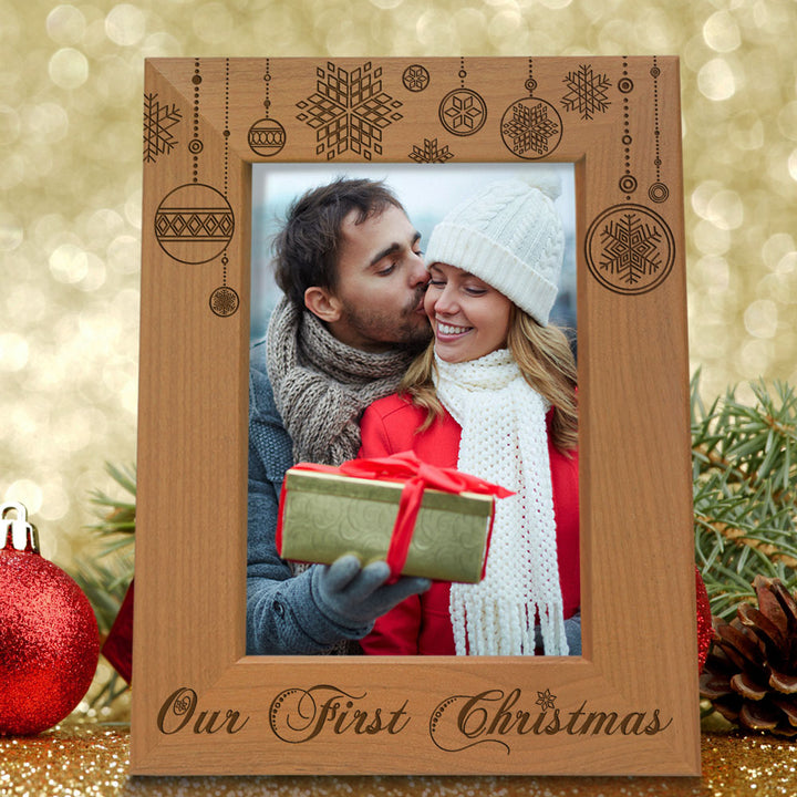 Our First Christmas Wood Frame