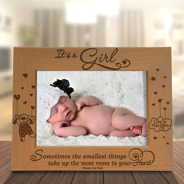 It's a Girl, Sometimes The Smallest Things Wood Frame