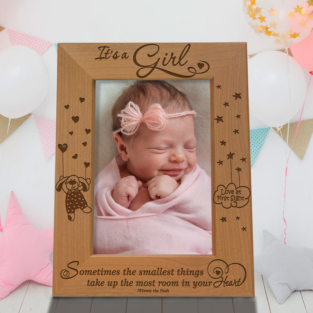 It's a Girl, Sometimes The Smallest Things Wood Frame