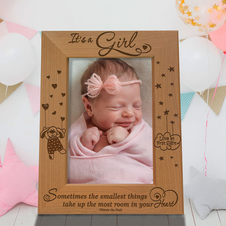 It's a Girl, Sometimes The Smallest Things Wood Frame
