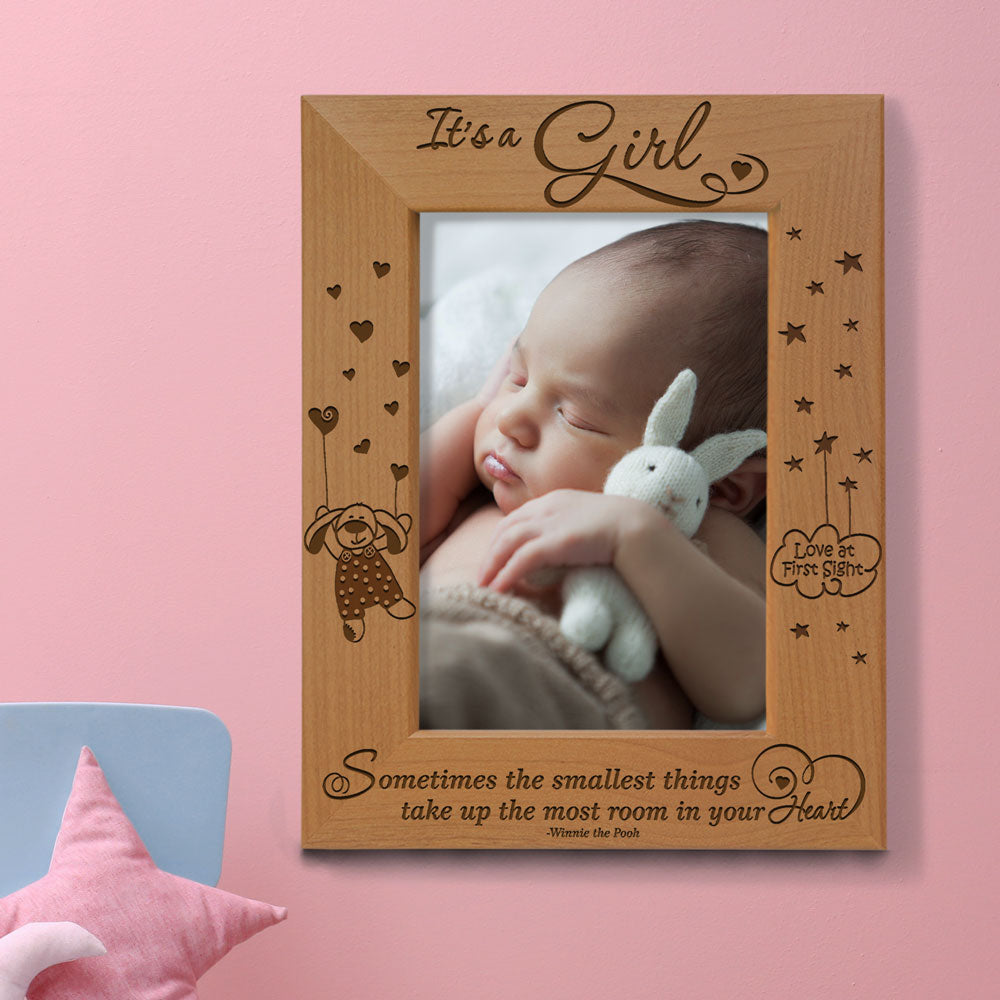 It's a Girl, Sometimes The Smallest Things Wood Frame